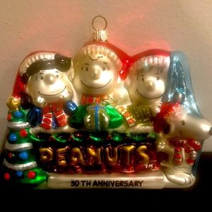 Peanuts Kurt Adler 50th Anniversary Glass ornament